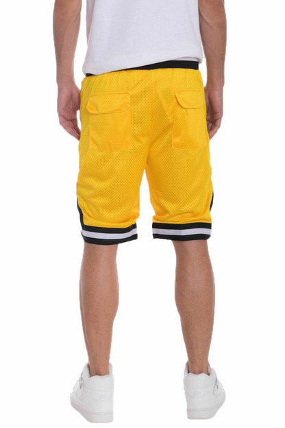 Striped Band Solid Basketball Shorts - Purcell's Clothing Company