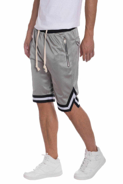 Striped Band Solid Basketball Shorts - Purcell's Clothing Company