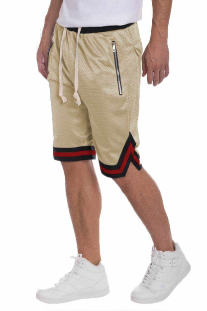 Striped Band Solid Basketball Shorts - Purcell's Clothing Company