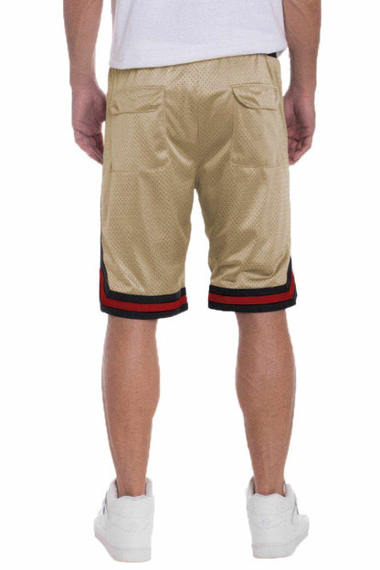 Striped Band Solid Basketball Shorts - Purcell's Clothing Company
