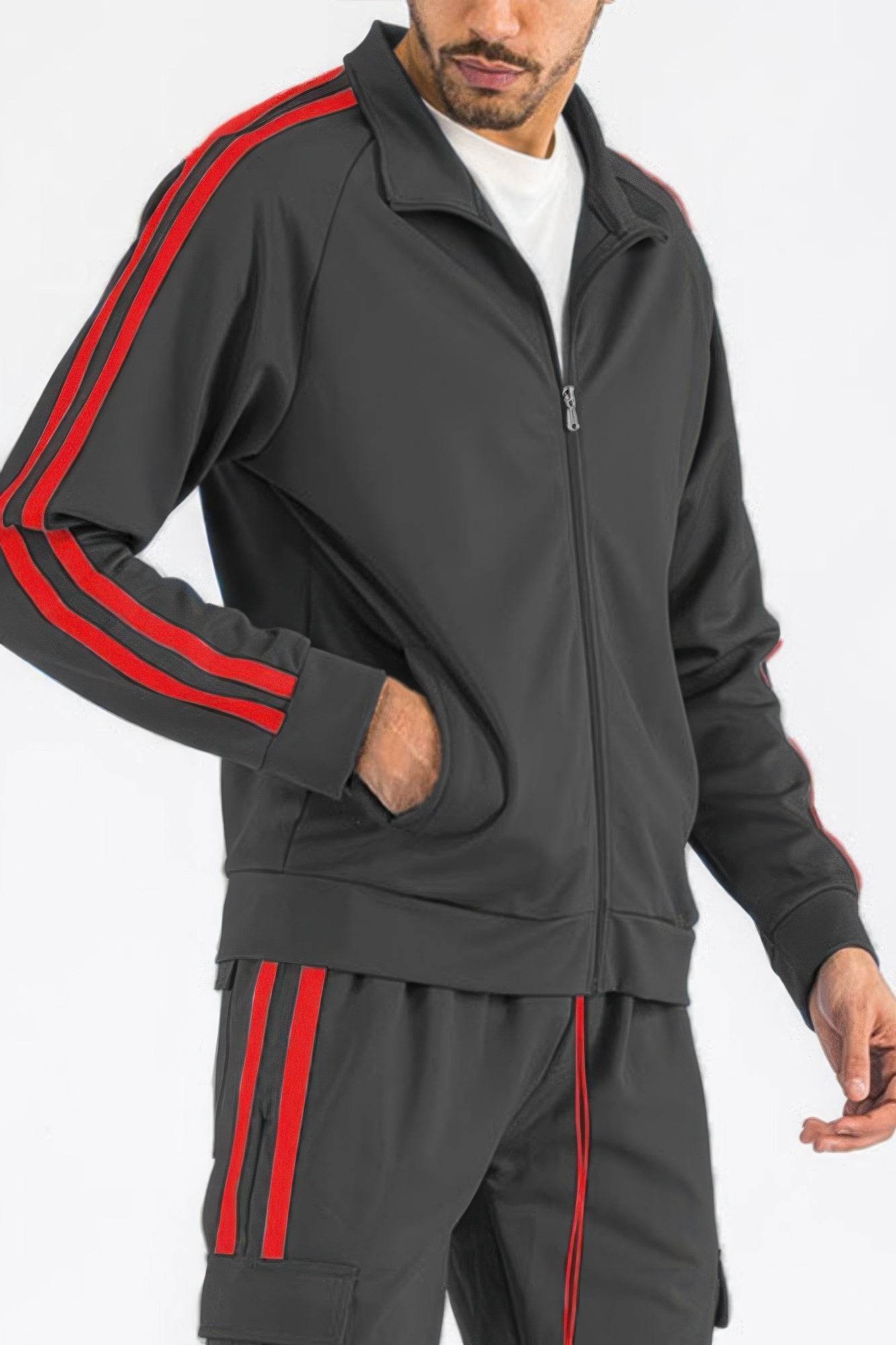 Two Stripe Track Jacket - Purcell's Clothing Company