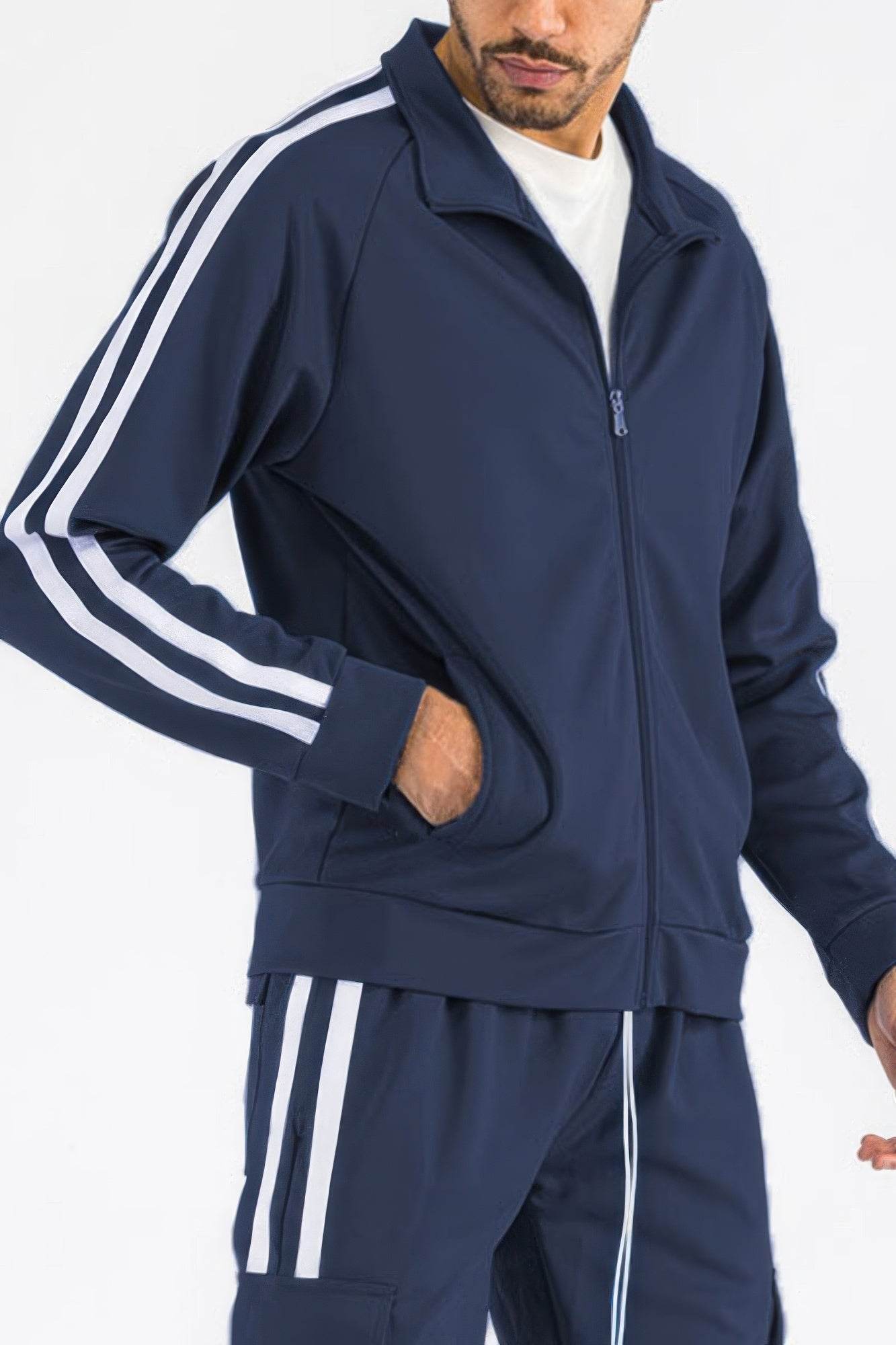 Two Stripe Track Jacket - Purcell's Clothing Company