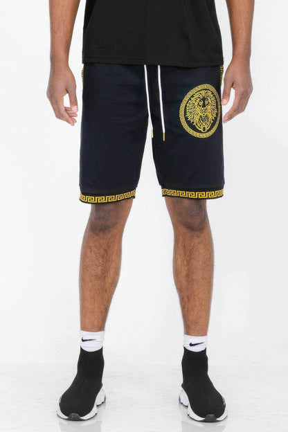 Mens Black And Gold Detail Shorts - Purcell's Clothing Company