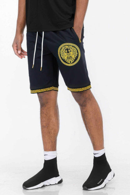 Mens Black And Gold Detail Shorts - Purcell's Clothing Company