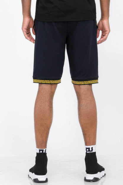Mens Black And Gold Detail Shorts - Purcell's Clothing Company