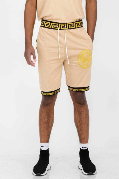 Mens Black And Gold Detail Shorts - Purcell's Clothing Company