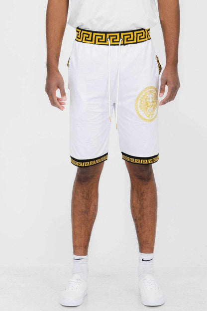 Mens Black And Gold Detail Shorts - Purcell's Clothing Company