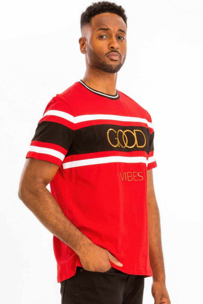 Good Vibes 3d Design Print Gold Foil - Purcell's Clothing Company