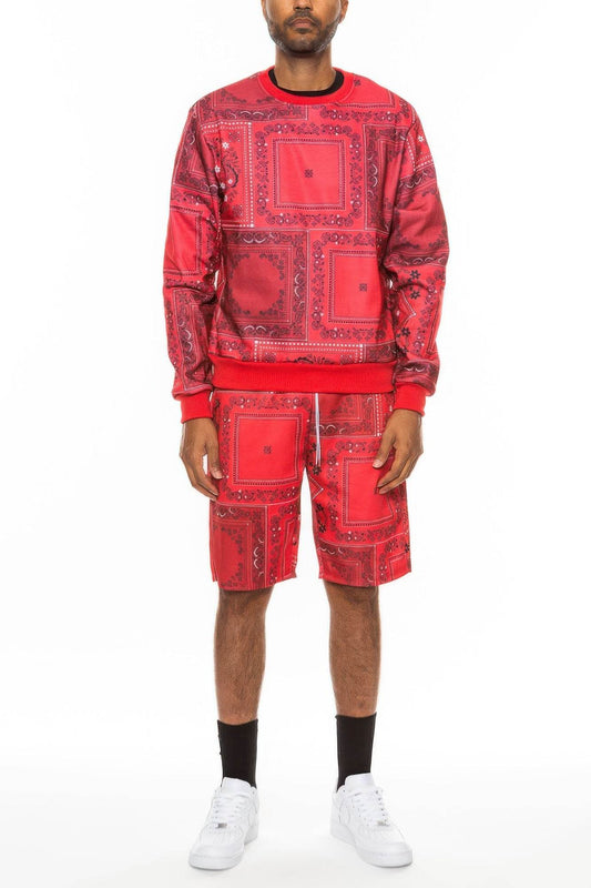 Mens Paisley Bandana Print Shorts - Purcell's Clothing Company
