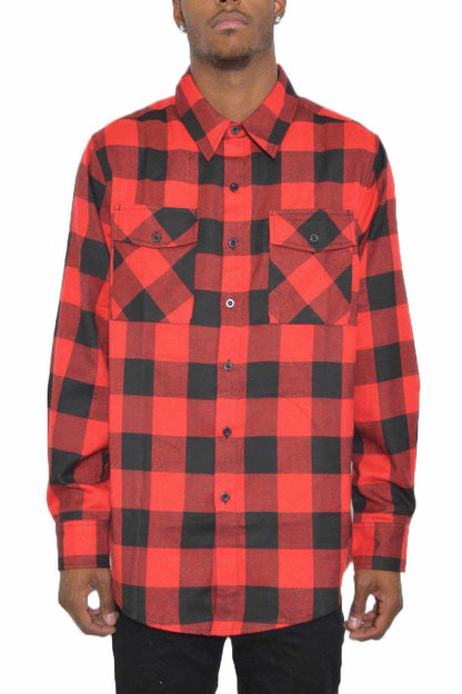 Checkered Long Sleeve Flannel Shirt - Purcell's Clothing Company
