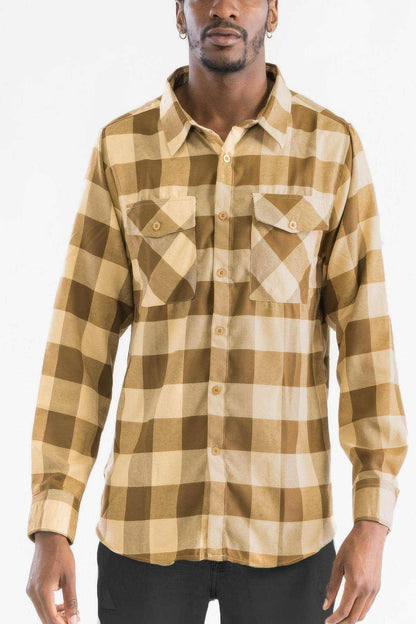Checkered Long Sleeve Flannel Shirt - Purcell's Clothing Company