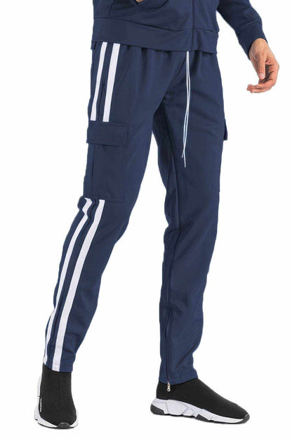 Two Stripe Cargo Pouch Track Pants - Purcell's Clothing Company