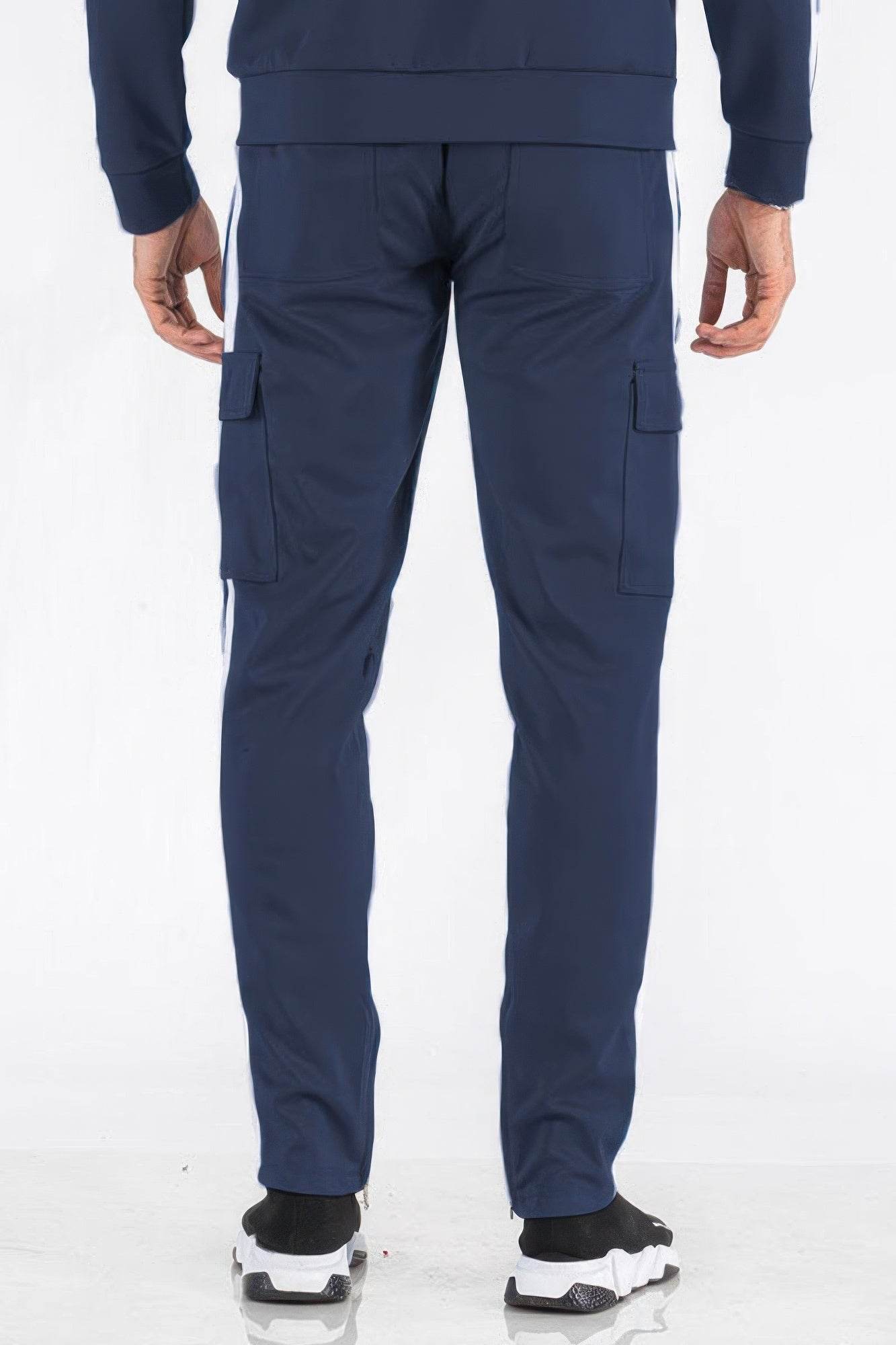 Two Stripe Cargo Pouch Track Pants - Purcell's Clothing Company