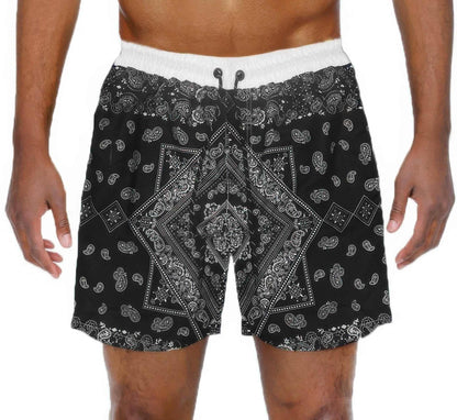 Paisley Bandana Print Swimming Shorts - Purcell's Clothing Company
