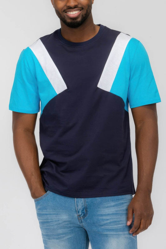 Color Block Short Sleeve T-Shirt - Purcell's Clothing Company