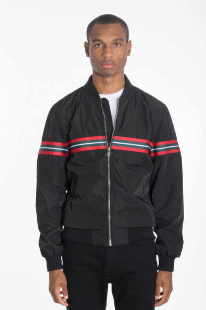 Luxury Woven Taped Bomber Jacket - Purcell's Clothing Company