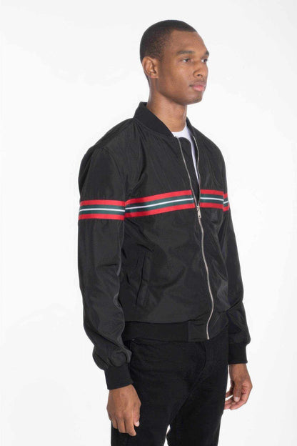 Luxury Woven Taped Bomber Jacket - Purcell's Clothing Company