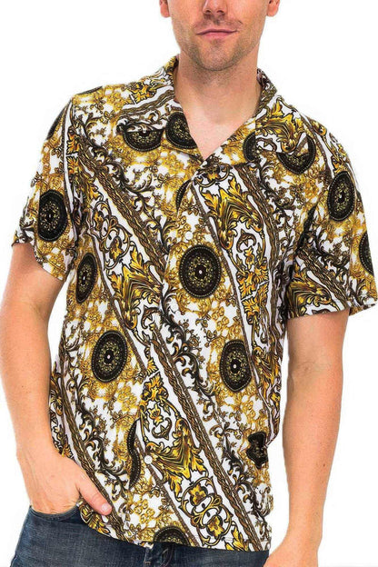 Mens Print Button Down Shirt - Purcell's Clothing Company