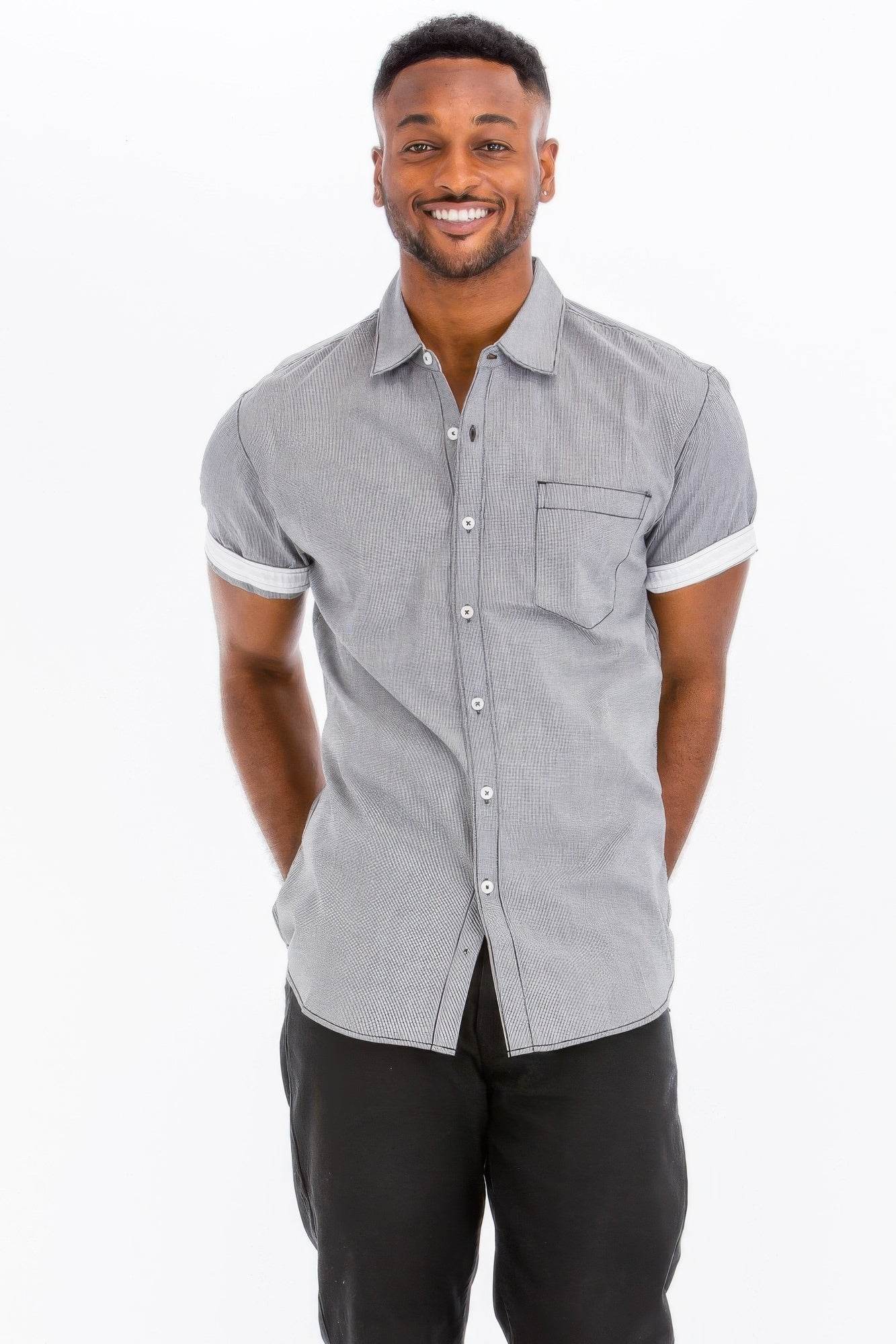 Men's Casual Short Sleeve Solid Shirts - Purcell's Clothing Company