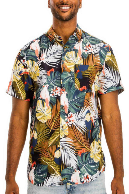 Hawaiian Print Button Down Shirt - Purcell's Clothing Company