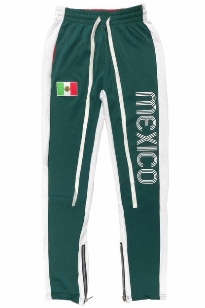 Mexico Print Color Block Track Sweatpants - Purcell's Clothing Company