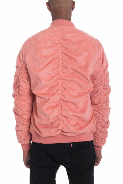 Mirosuede Scrunched Bomber Jacket - Purcell's Clothing Company