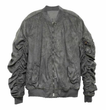 Mirosuede Scrunched Bomber Jacket - Purcell's Clothing Company