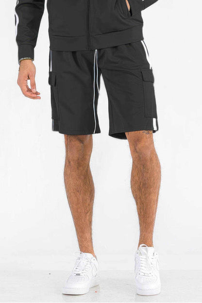 Two Stripe Cargo Pouch Shorts - Purcell's Clothing Company