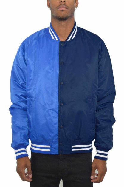 Color Block Two Tone Varsity Jacket - Purcell's Clothing Company