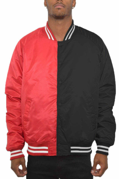 Color Block Two Tone Varsity Jacket - Purcell's Clothing Company