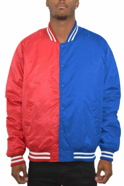 Color Block Two Tone Varsity Jacket - Purcell's Clothing Company