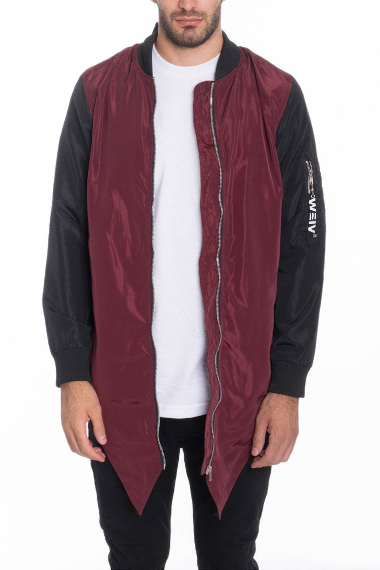 Mens Casual Windbreaker Satin Jacket - Purcell's Clothing Company