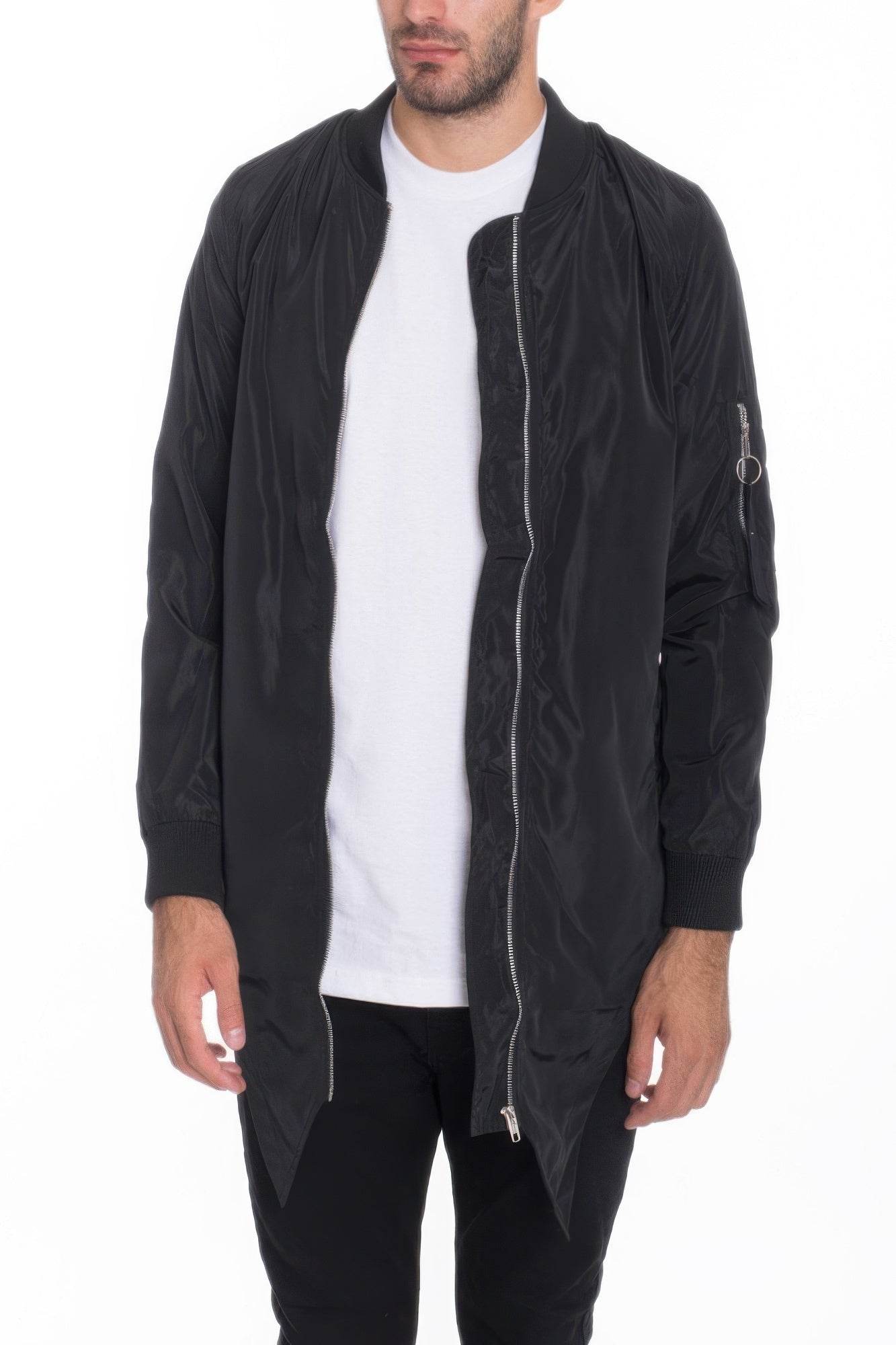 Mens Casual Windbreaker Satin Jacket - Purcell's Clothing Company