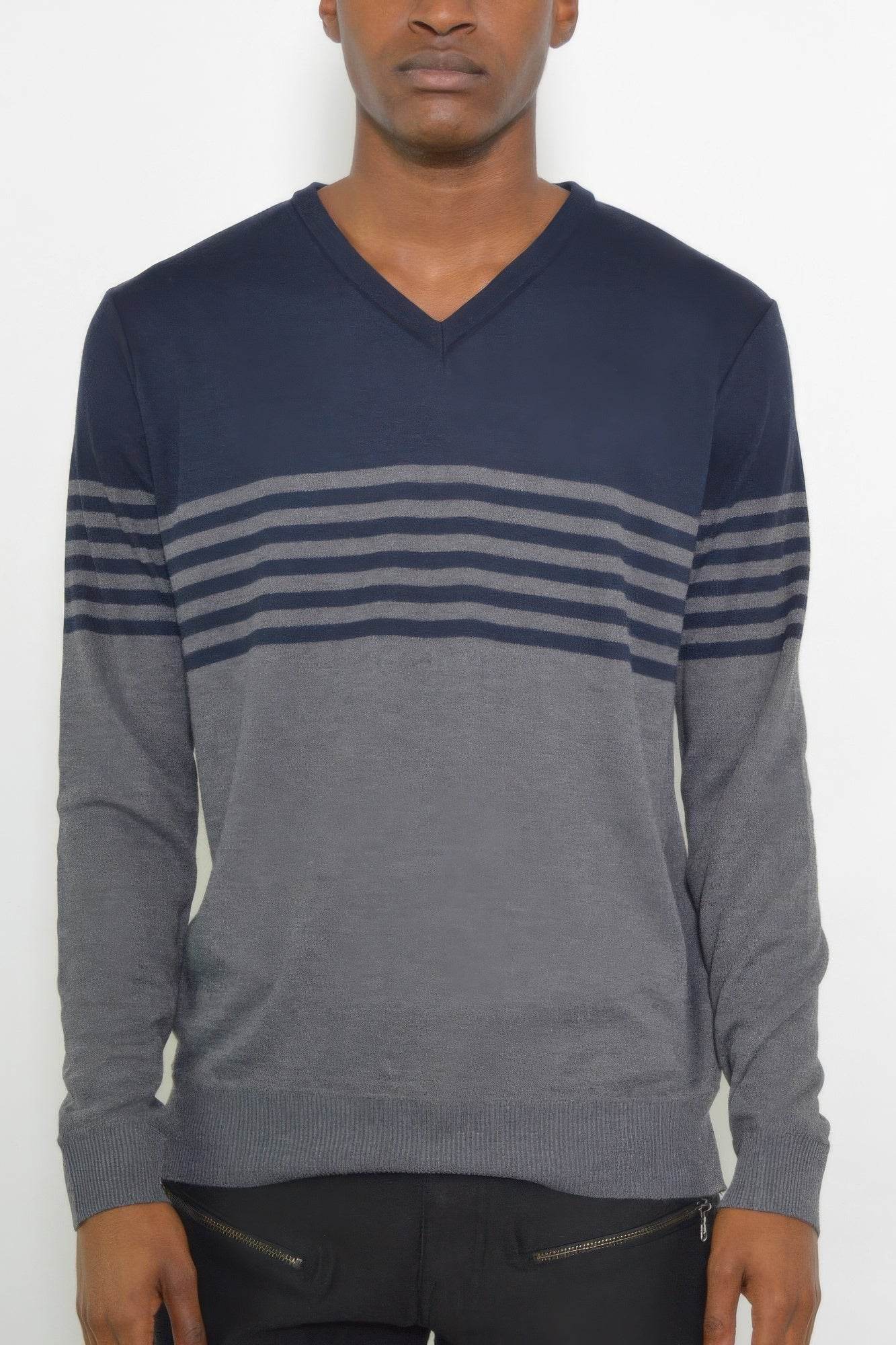 Mens Knit Vneck Pullover Sweater - Purcell's Clothing Company