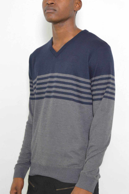 Mens Knit Vneck Pullover Sweater - Purcell's Clothing Company
