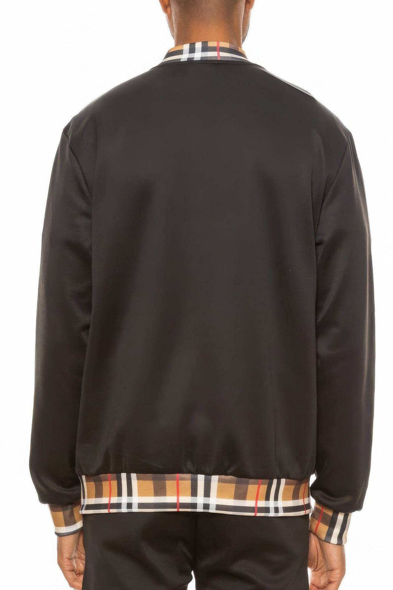 Checkered Plaid Zip Light Track Jacket - Purcell's Clothing Company