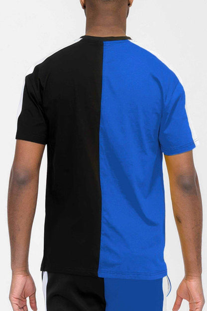 Two Tone Color Block Short Sleeve T-Shirt - Purcell's Clothing Company
