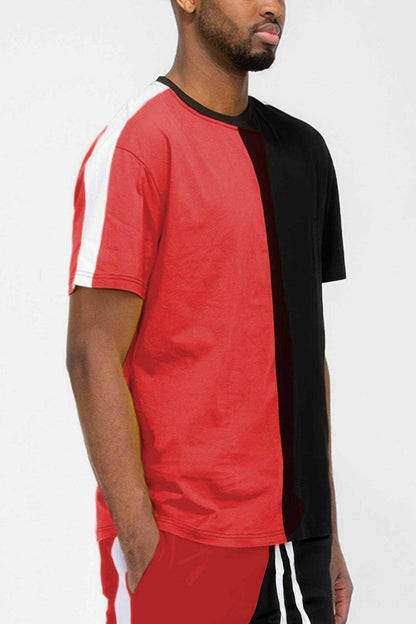 Two Tone Color Block Short Sleeve T-Shirt - Purcell's Clothing Company