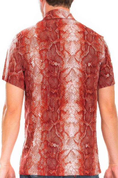 Red Snake Button Down Shirt - Purcell's Clothing Company