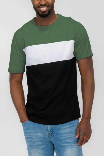 Color Block Short Sleeve T-Shirt - Purcell's Clothing Company