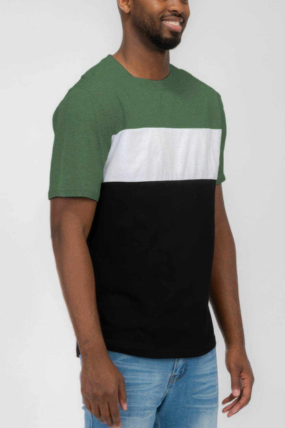 Color Block Short Sleeve T-Shirt - Purcell's Clothing Company