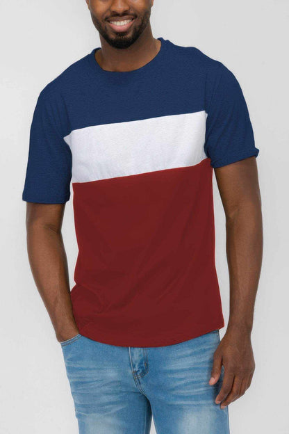 Color Block Short Sleeve T-Shirt - Purcell's Clothing Company