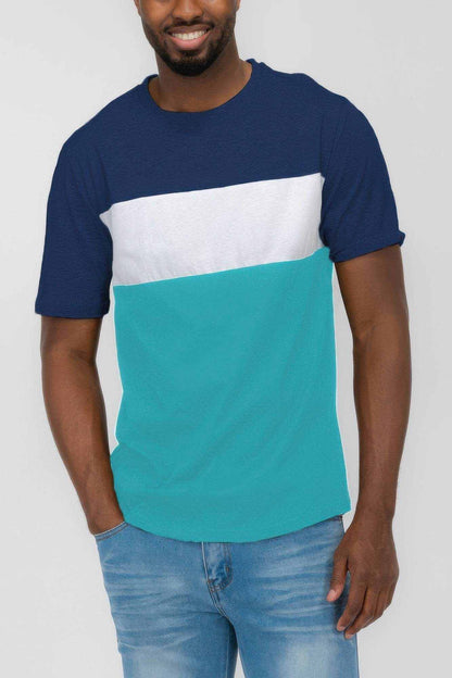 Color Block Short Sleeve T-Shirt - Purcell's Clothing Company