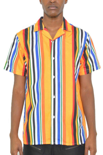 Striped Button Down Shirt Print - Purcell's Clothing Company
