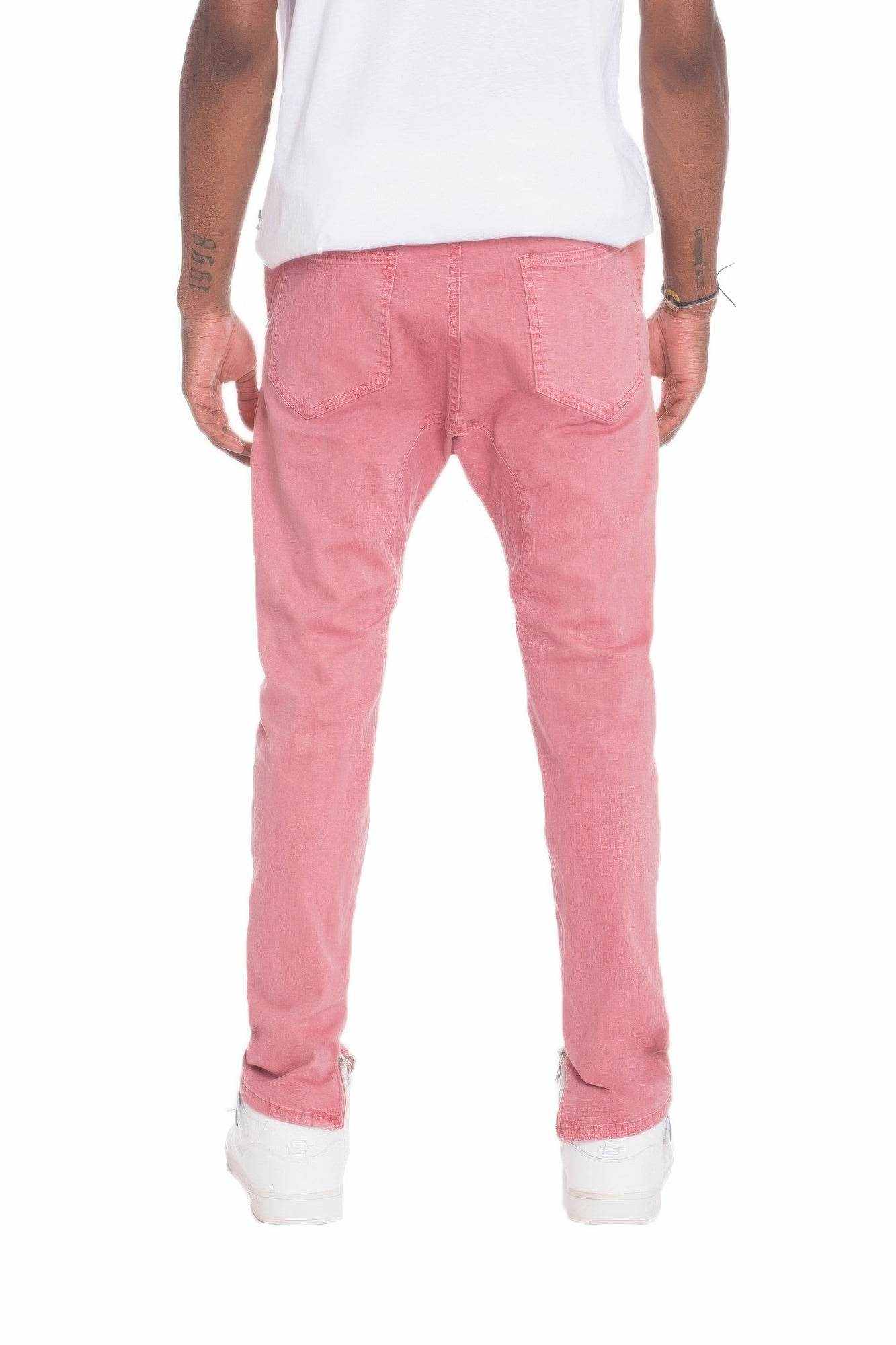 Distressed Denim Checkered Taped Jeans - Purcell's Clothing Company