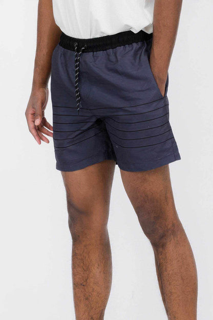 Blue Stripes Swim Shorts - Purcell's Clothing Company