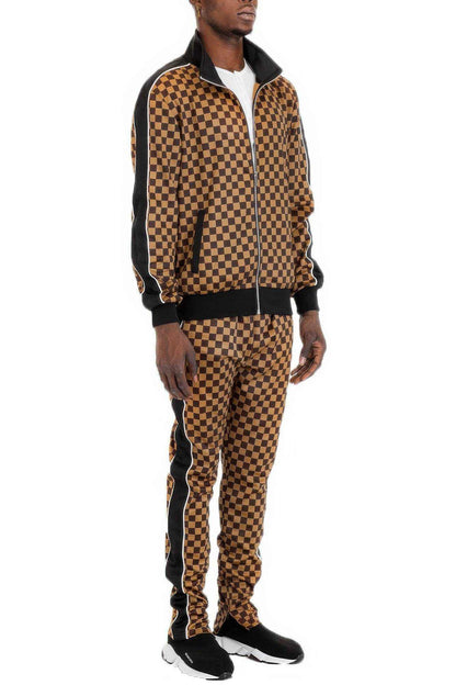 Rich Checkered Track Pants - Purcell's Clothing Company