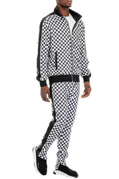 Rich Checkered Track Pants - Purcell's Clothing Company