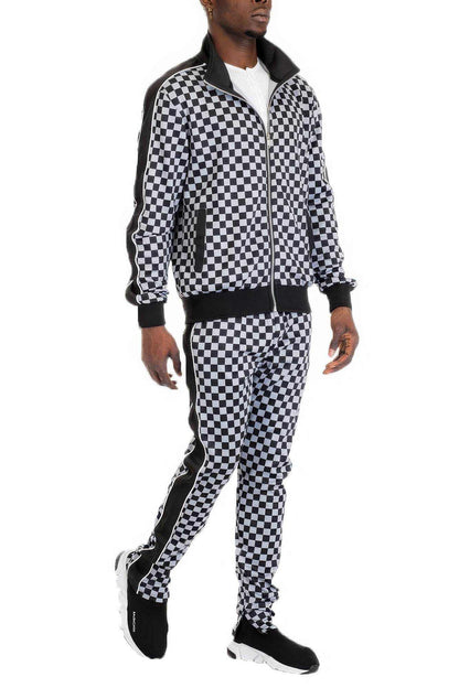 Rich Checkered Track Pants - Purcell's Clothing Company