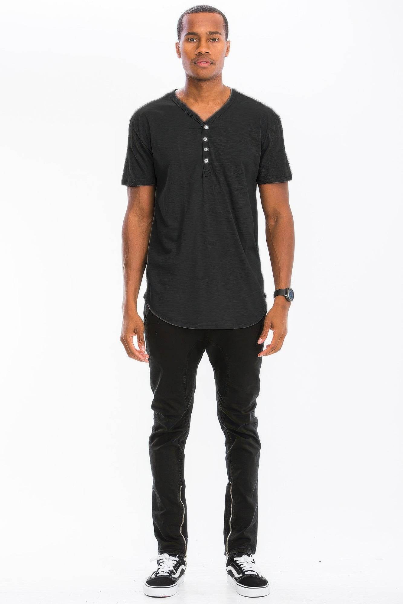 Short Sleeve 4 Button Henley Shirt - Purcell's Clothing Company